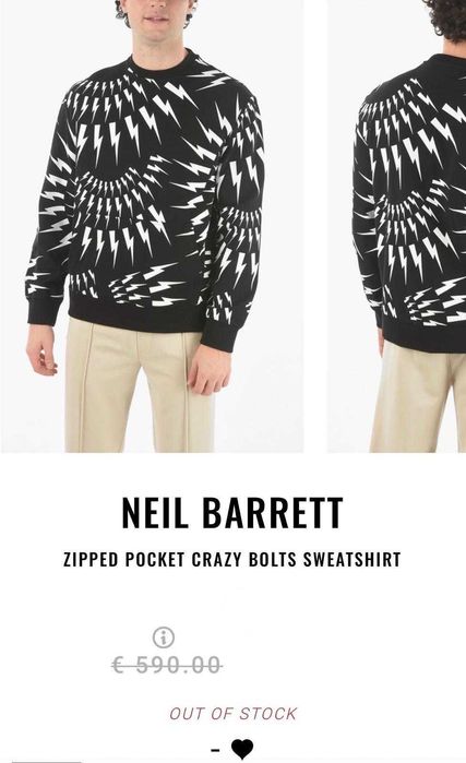 Neil Barrett bluza XL autentica, retail 590 euro