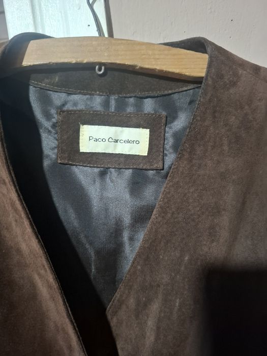 Vând vestă piele întoarsă Paco Carcelero!