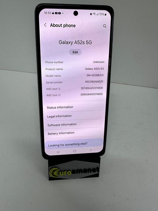 Telefon mobil Samsung Galaxy A52s, Dual SIM, 6GB RAM, 128GB, 5G, -I-