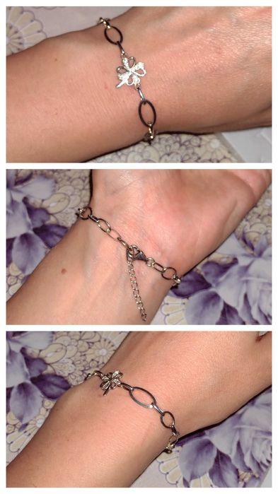 Комплект сребърни обеци и гривна