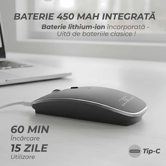 Mouse Office NETSTAT, Cu 3 Tipuri De Conexiuni, Negru, Sigilat, Nou