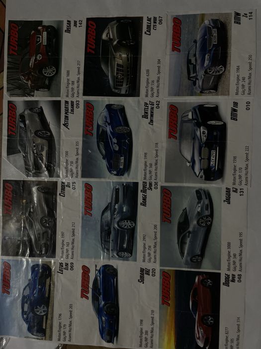 Colectie masini turbo