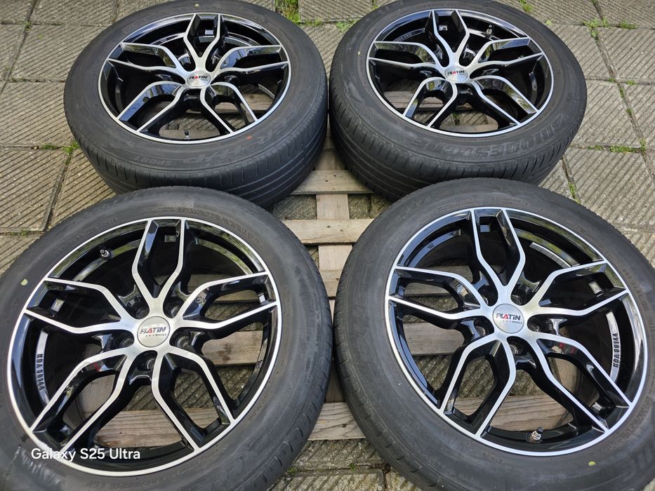 Лети джанти 18ки 5х114.3 Anzio + летни гуми 225/55/18 Bridgestone