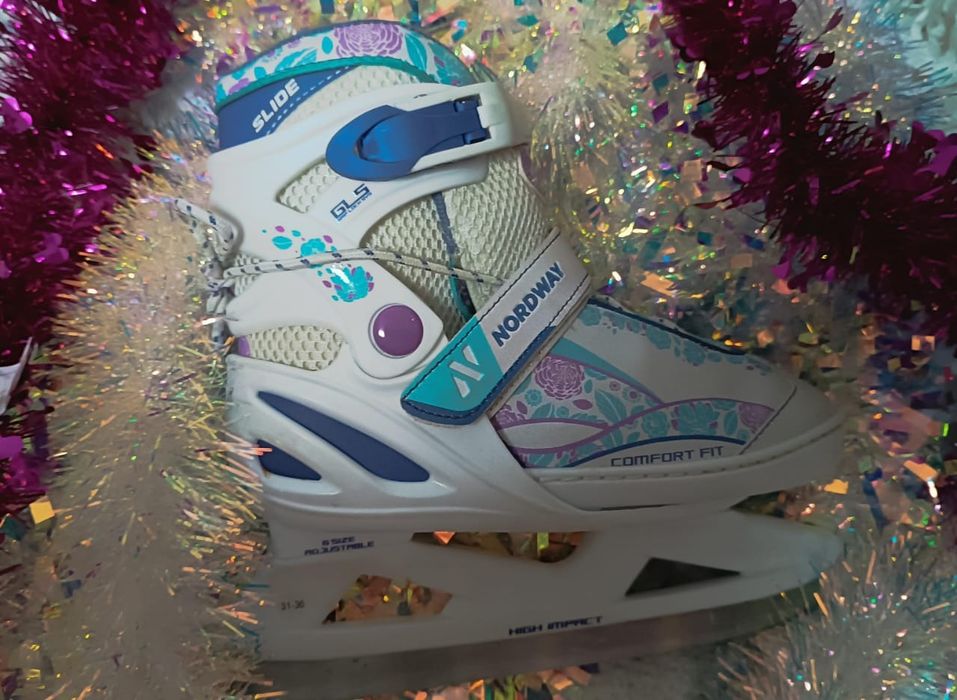 Коньки детские для девочки р 31-36