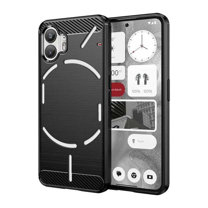 Nothing Phone 2 / 2A / 2A Plus - Удароустойчив Кейс Гръб CARBON