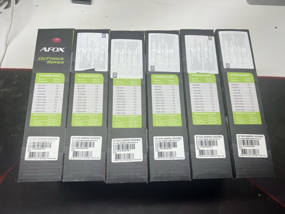 Новые! Видеокарта Afox GeForce GT 1030 2 GB GDDR5