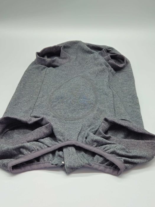 Дрешка-боди за женско куче с цип на гърба – сива, размер M