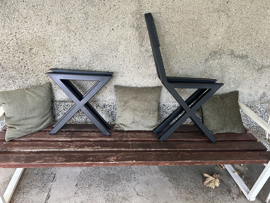 Метални крака за маса 180 лв и стелаж за плодове и зеленчуци