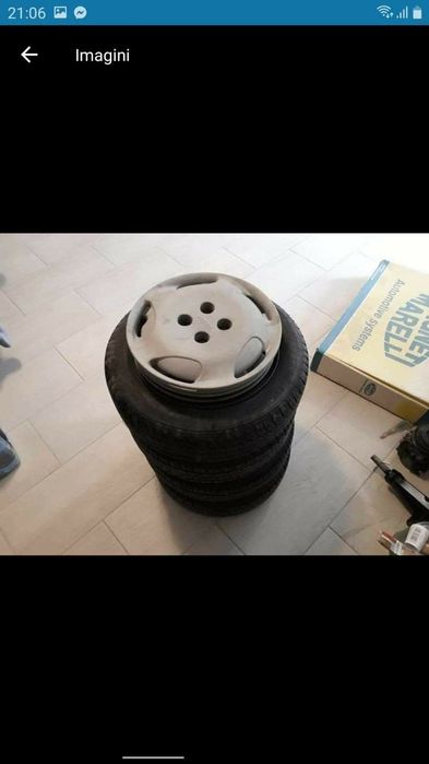 Roți fiat punto  cu capace 5buc