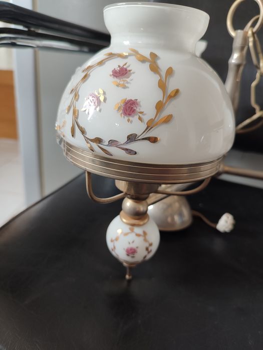 Candelabre bronz și cristale autentice