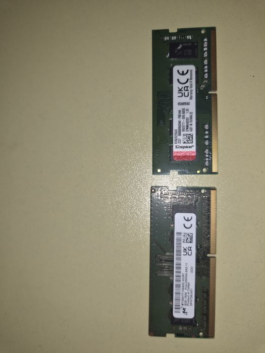 RAM laptop DDR4 4GB + 4GB Kingston și ADATA