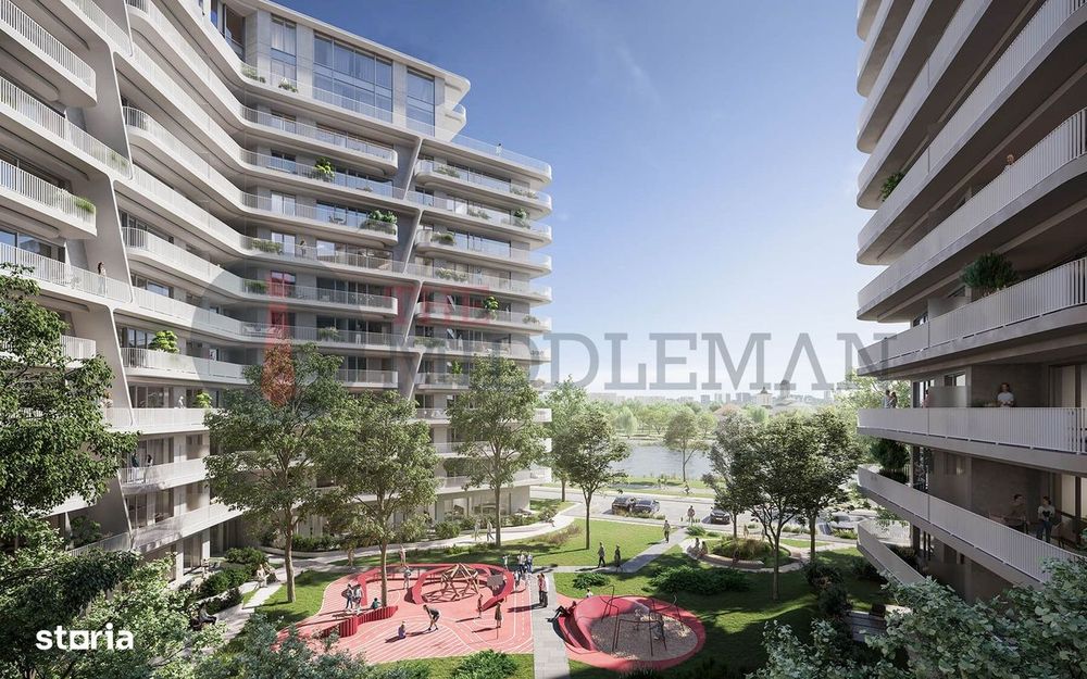 Apartament cu 3 camere I vedere catre lac I loc de parcare inclus