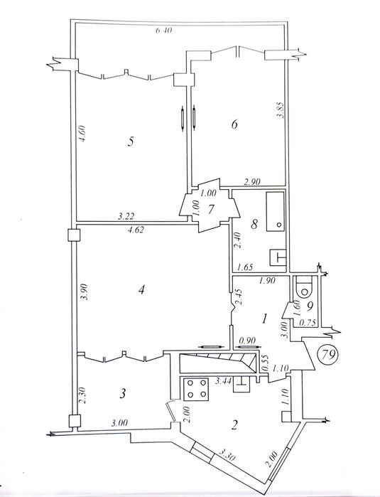 3-xonali kvartira sotiladi