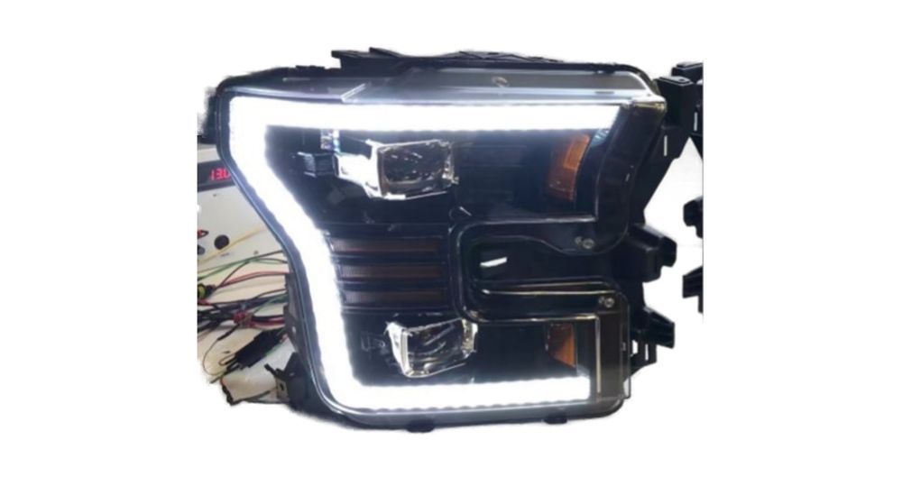 Set faruri Ford F-Series F150 Raptor, 11.2014-2017, montare fata, stanga+dreapta, cu animatii; LED; manual; Tuning; LED
