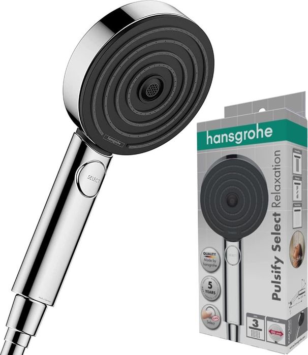 Para de dus economica 6,9 l/min cu 3 tipuri de jet hansgrohe Pulsify Select S