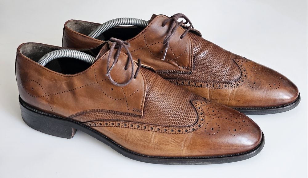 PANTOFI piele MARO 42- DRESS SHOES barbati men elegant lux eveniment