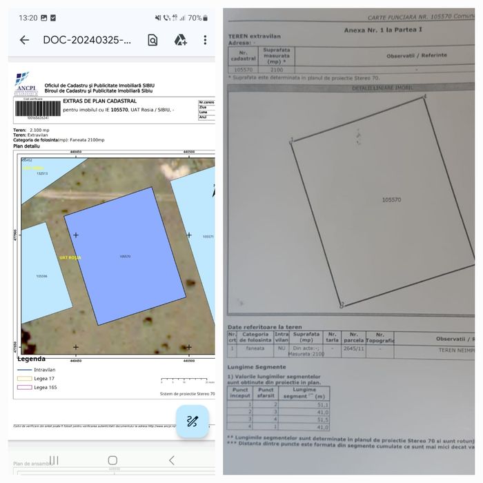 Teren investitii - constructii  Sibiu - zona Bavaria / Daia Noua