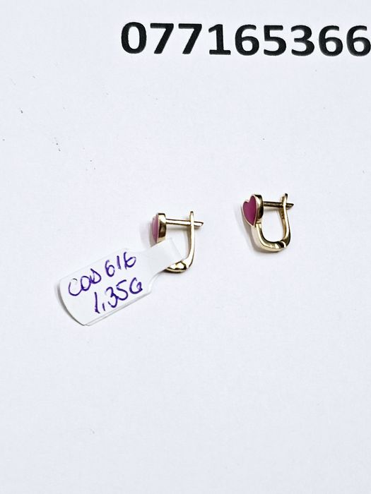 Vand cercei din aur 14 k 1.35 g cod 616