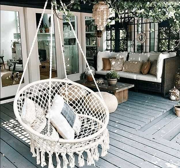 Висяща въжена люлка-хамак