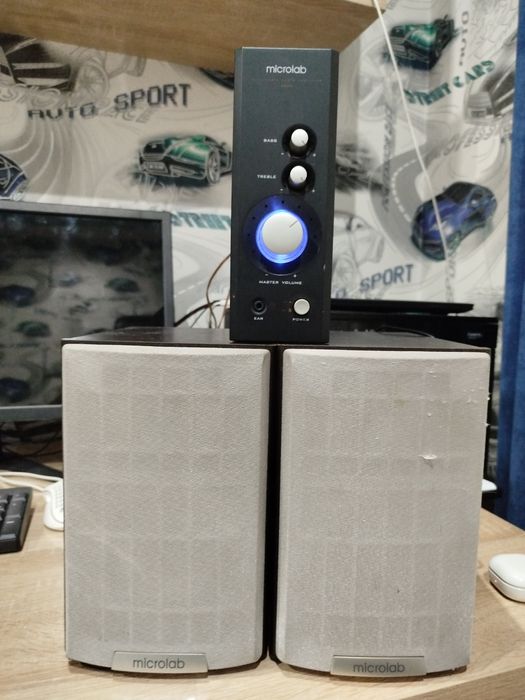 колонки с усилителем/регулятором