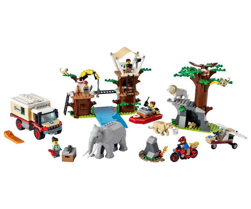 НОВО LEGO City Wildlife 60307 - Лагер за спасяване на диви животни