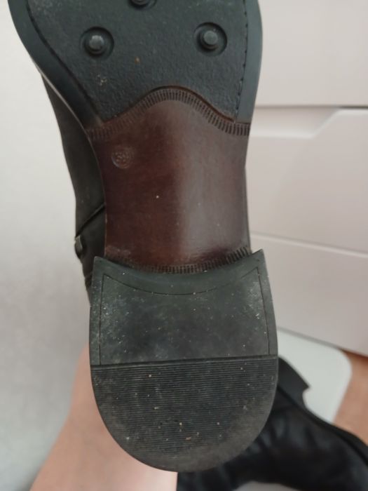 Високи ботуши естествена кожа 39