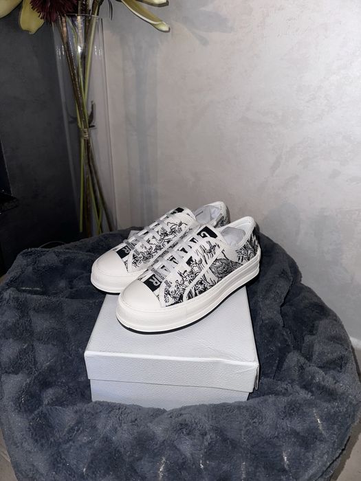 DIOR WalkNDior Platform Oblique Embroidered Cotton Toile d’Jouy Voyage