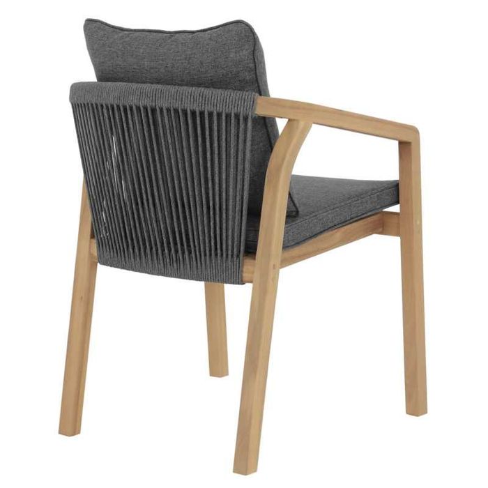 Трапезен стол, CONTREL, Сив, Бежов, Текстил, 61х58х75см.