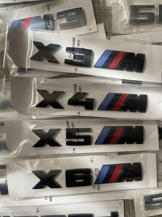 Cifre logo emblema Bmw Crom X4M X5M X6M M portbagaj X1 M6 aripa janta