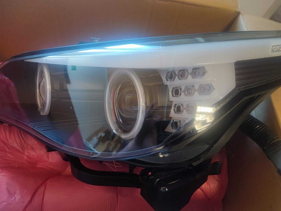 Фарове БМВ Е60 ЛЕД двойни лупи LED BMW E60 2005 -2007г D1S CCFL Тунинг