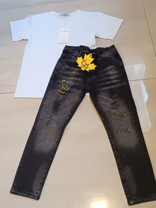 Blugi și tricou disquared pentru copii