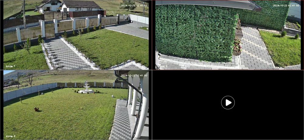 Camera supraveghere IP dubla  wifi rotativa 360 UHD