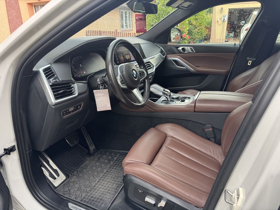 BMW X6 2021 3.0d M-Packet 90.000Km Alb Perlat