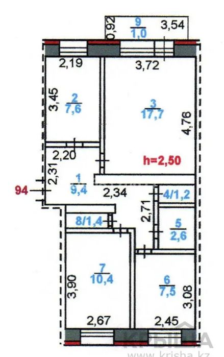 Продам 3-х комнатную