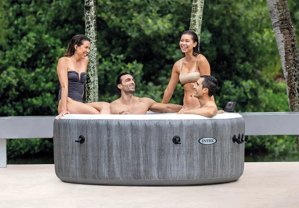 Надуваемо джакузи Intex PureSpa Deluxe, 4 места, 196 см, Fiber-Tech®,