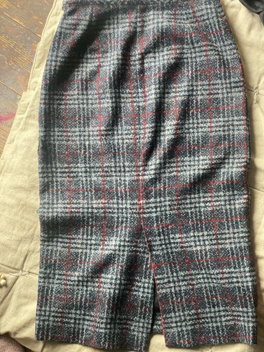 Fusta Zara S broderie si brau