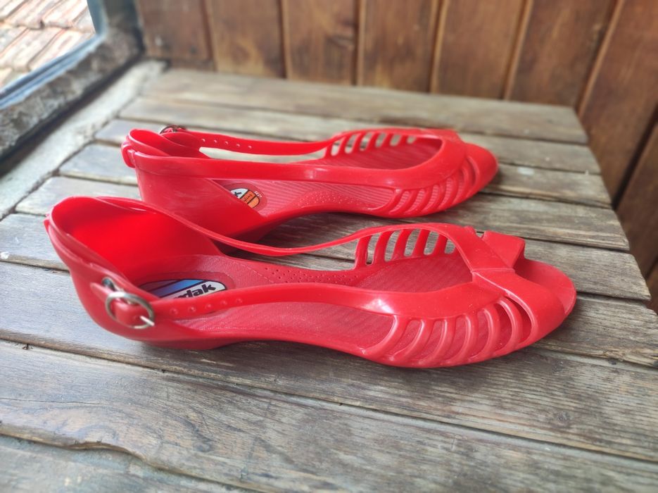 Винтидж Ретро Червени Сандали, Sandak by Bata, номер 39