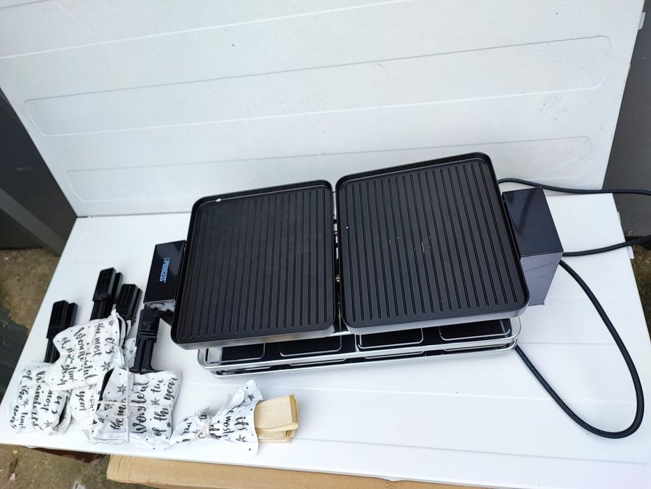 Gratar raclette Princess Piano Black 162925, 1200 W, 8 persoane