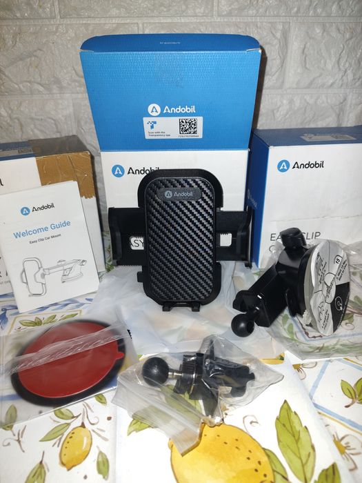 Suport telefon auto Andobil 3în1ventuză  grilă ventilație reglabil 360