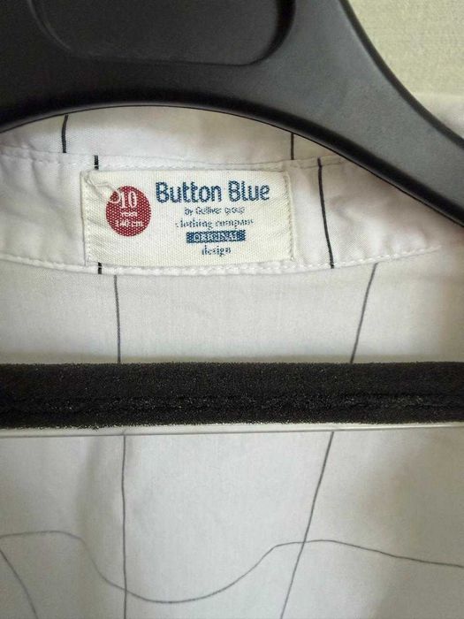 Продам школьную рубашку для девочки, Button blue, рост 140