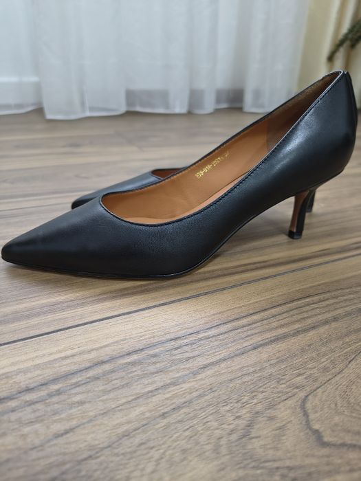 Pantofi cu toc piele naturală