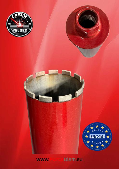 Ø132 Carota Diamantata ForceDiam Elite, Diametru 132mm,L 500mm, 1 1/4″