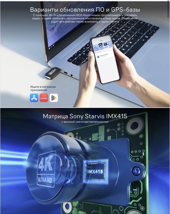 Видеорегистратор iBOX RoadScan 4K WiFi GPS Dual