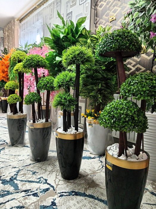 Suniy gullar. Suniy daraxtlar. Искусственные цветы и растения, деревья