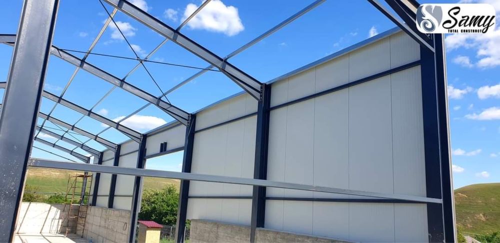 Vand hala metalica 12x20x4H cu panouri sandwich