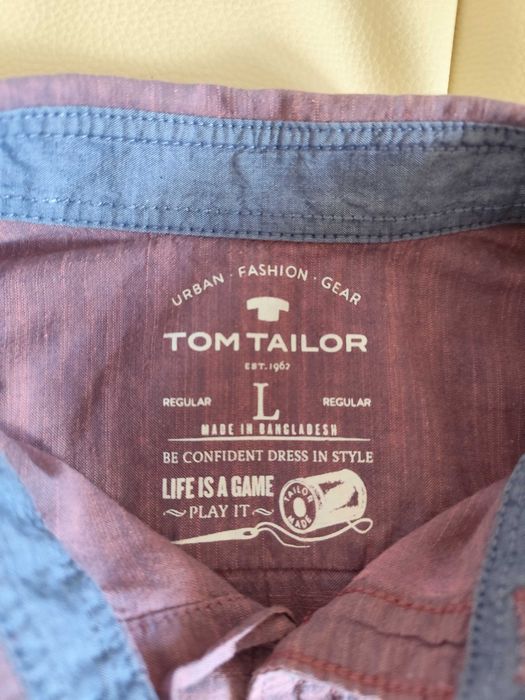 Cămașă Tom Tailor, mov/albastru denim, mărimea L