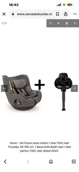 Nuna Todl cu isofix