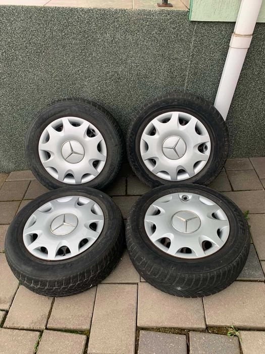 Jante tabla otel cu capace originale Mercedes, w169 R15