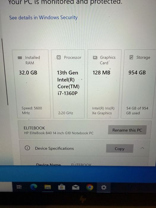 Лаптоп HP EliteBook 840 G10 (i7-1360P/32GB/1 TB SSD/5G)