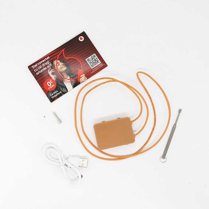 Cutiuta GSM cu colier si casti Microvibratii de copiat model nou 2026